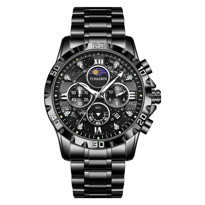 TINAIBIN Multi-functional High-grade Luminous Quartz Watch For Men TIN6626
