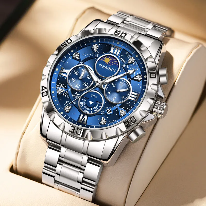 TINAIBIN Multi-functional High-grade Luminous Quartz Watch For Men TIN6626