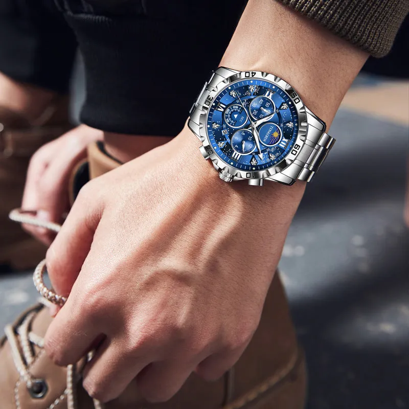 TINAIBIN Multi-functional High-grade Luminous Quartz Watch For Men TIN6626