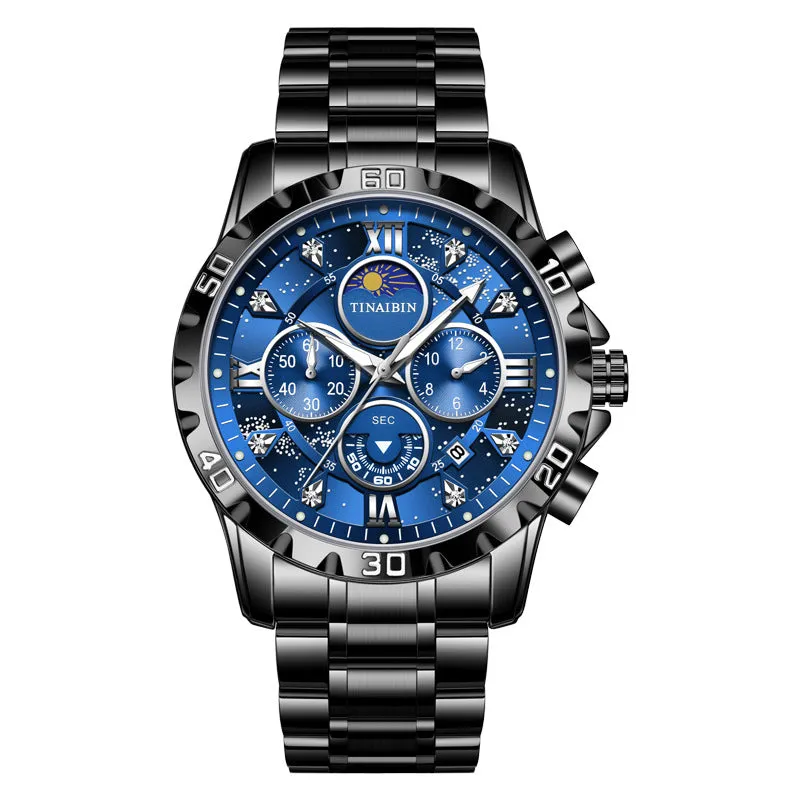 TINAIBIN Multi-functional High-grade Luminous Quartz Watch For Men TIN6626