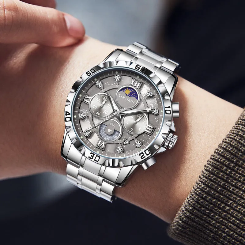TINAIBIN Multi-functional High-grade Luminous Quartz Watch For Men TIN6626