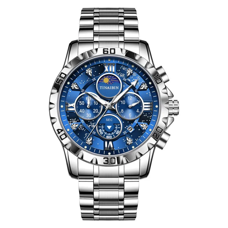 TINAIBIN Multi-functional High-grade Luminous Quartz Watch For Men TIN6626