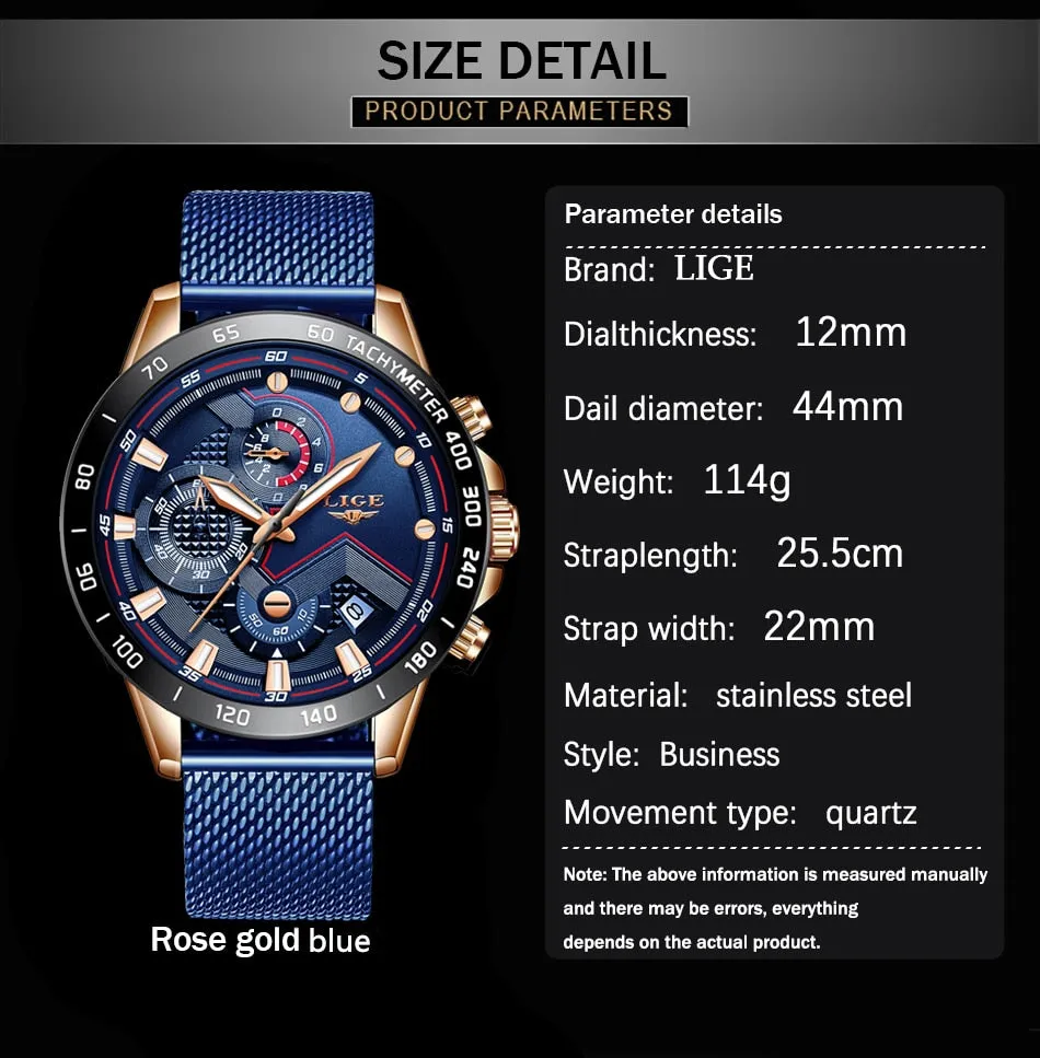 Top Fine Brand Luxury Style Mens Casual Mesh Belt Fashion Quartz Gold Watch Mens Watches Waterproof Clock Relogio Masculino