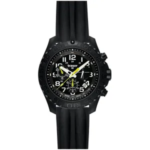 Traser H3 Classic Translucent Mens Black Silicone Band Black Quartz Dial Watch - 105199