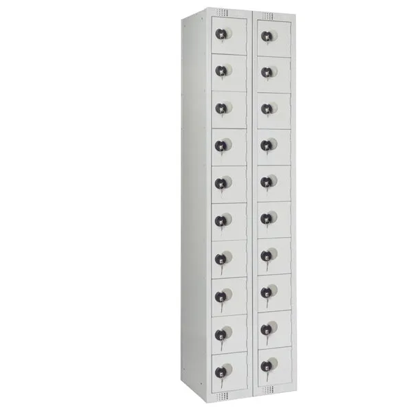 Twenty Door Personal Effects Locker Grey Coin Lock - HR544
