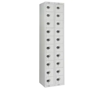 Twenty Door Personal Effects Locker Grey Coin Lock - HR544