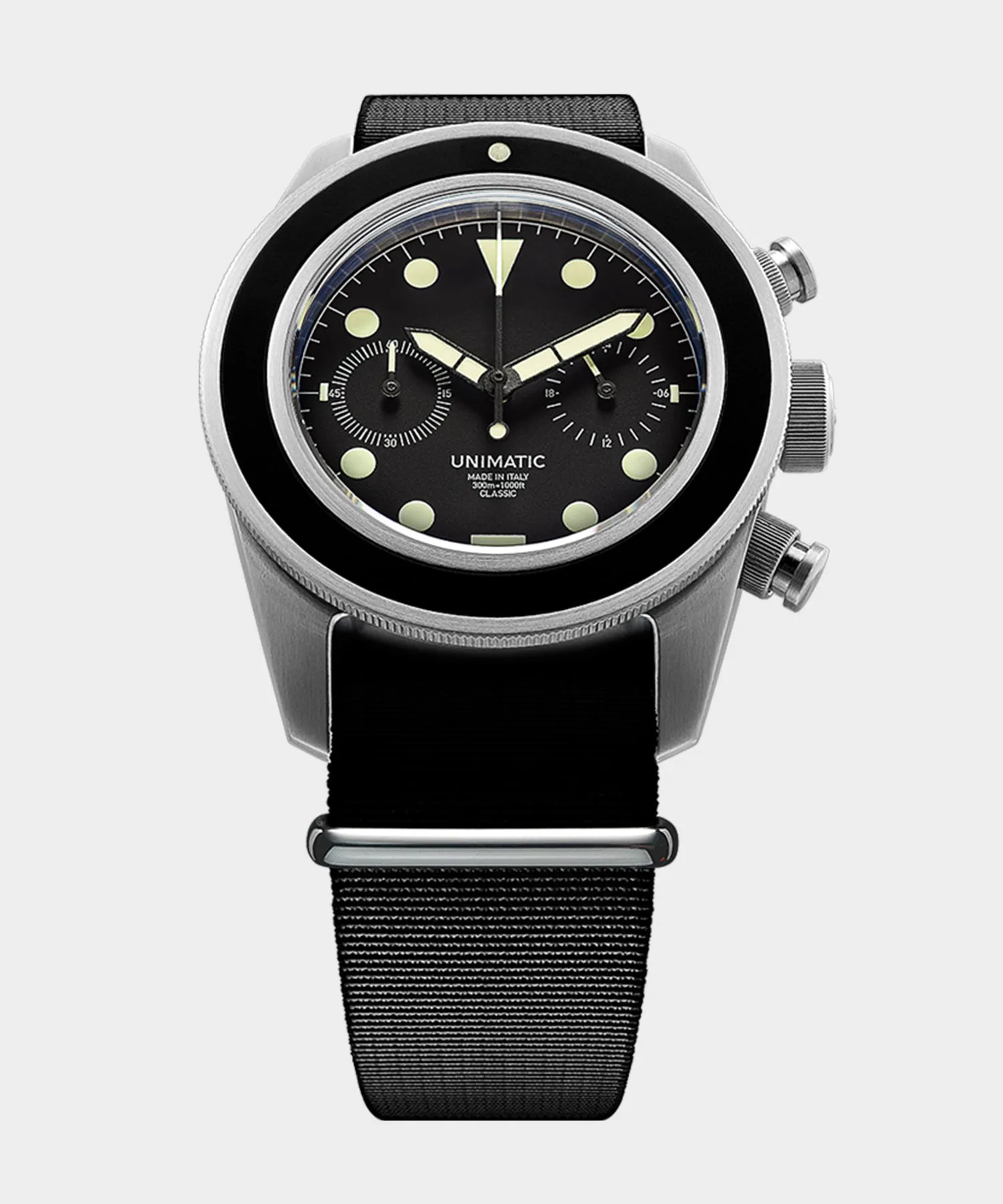 Unimatic U3 Classic Chrono Watch in Black