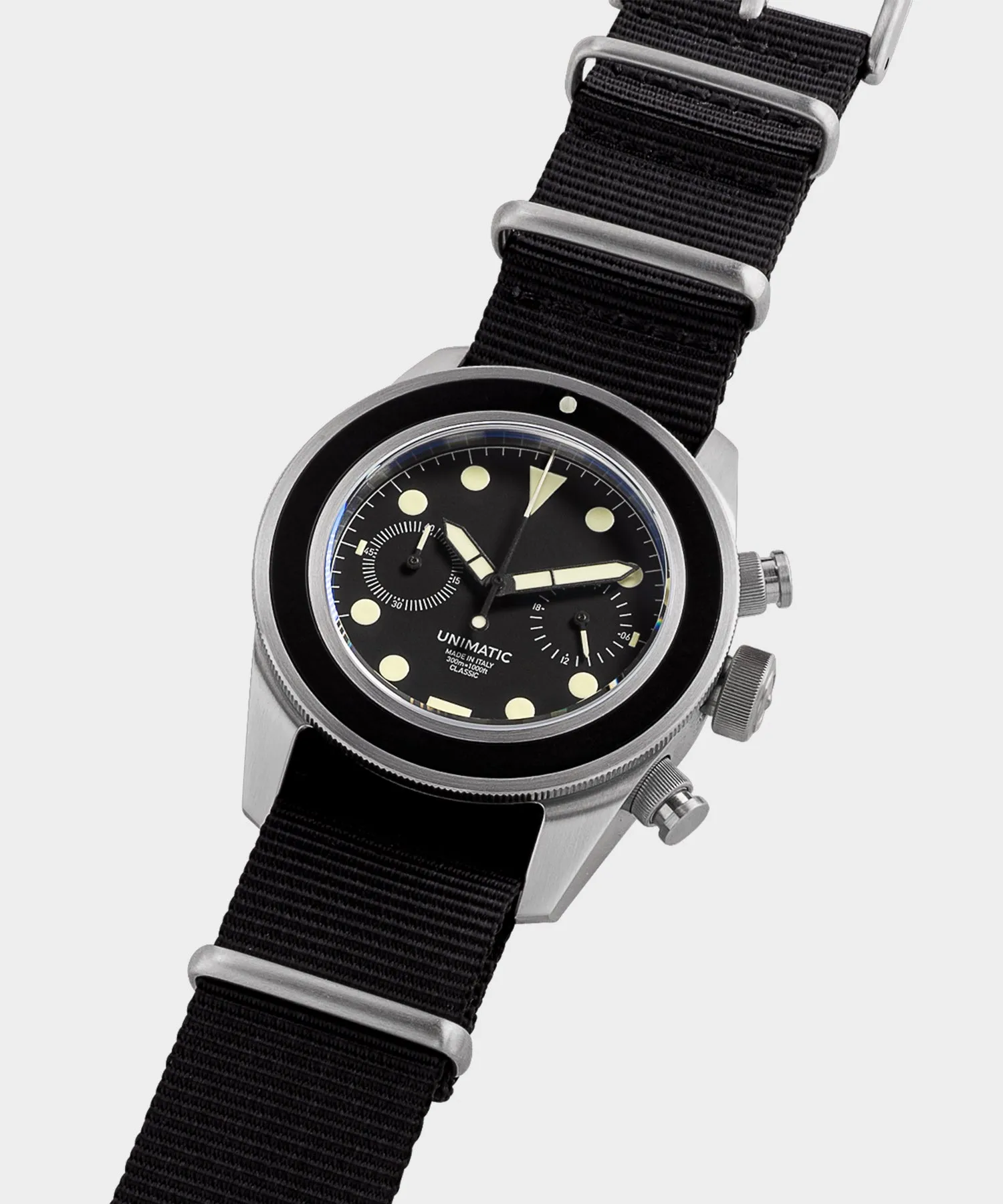 Unimatic U3 Classic Chrono Watch in Black