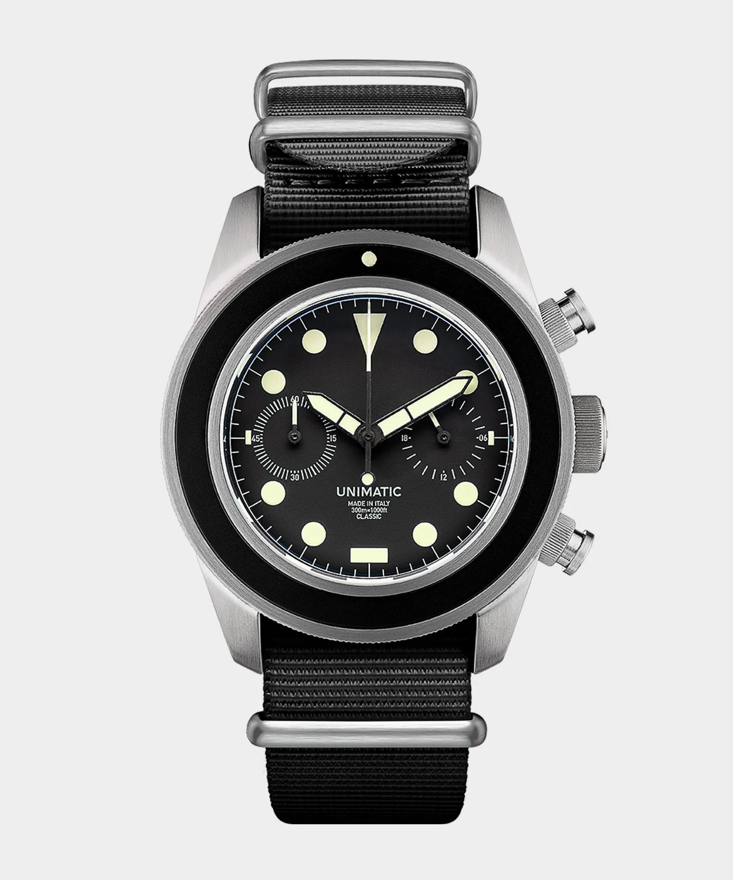 Unimatic U3 Classic Chrono Watch in Black
