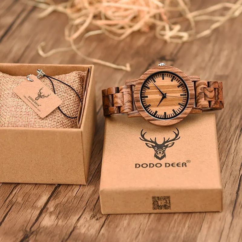 Unisex Waterproof Wooden Watch