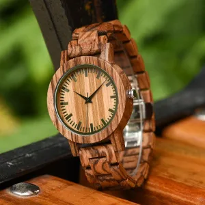 Unisex Waterproof Wooden Watch