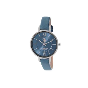 US POLO WOMEN'S LIGHT BLUE CALF LEATHER STRAP WITH PERSONALIZED BUCKLE