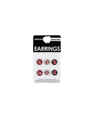 USD SD Paw Earrings Post