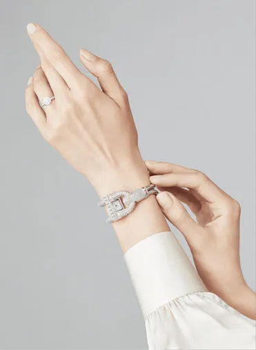 Van Cleef & Arpels Cadenas 18K White Gold & Diamonds Lady's Watch