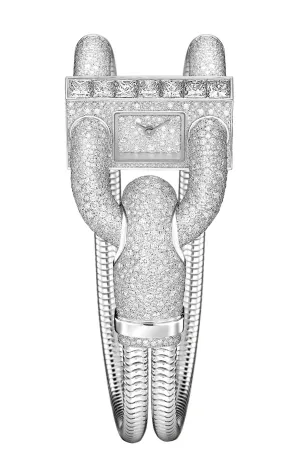 Van Cleef & Arpels Cadenas 18K White Gold & Diamonds Lady's Watch