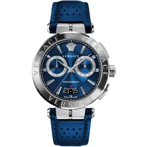 Versace Aion Chronograph Blue Strap Men's Watch VE1D01220