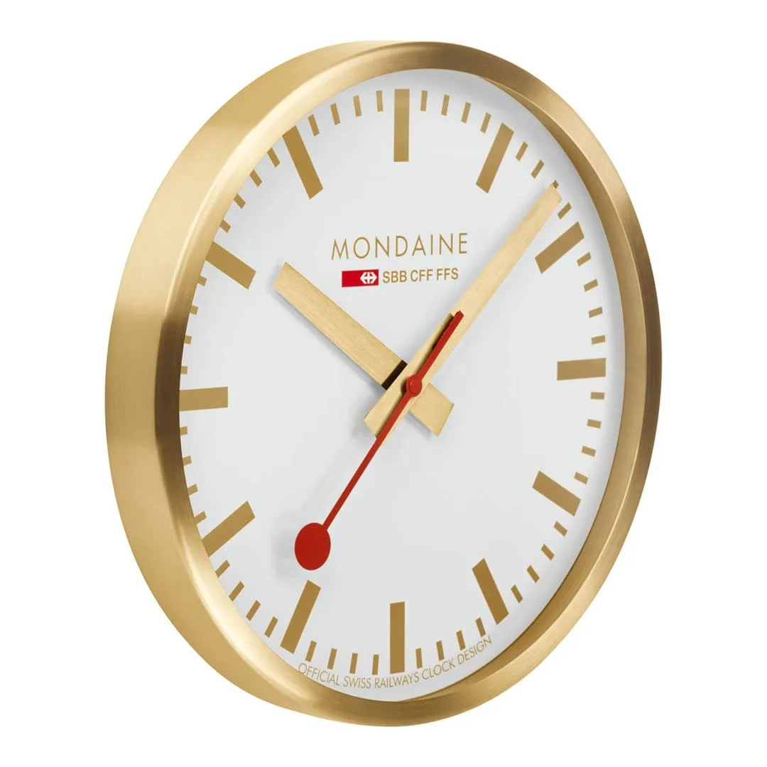 Wall Clock, 40cm, Golden