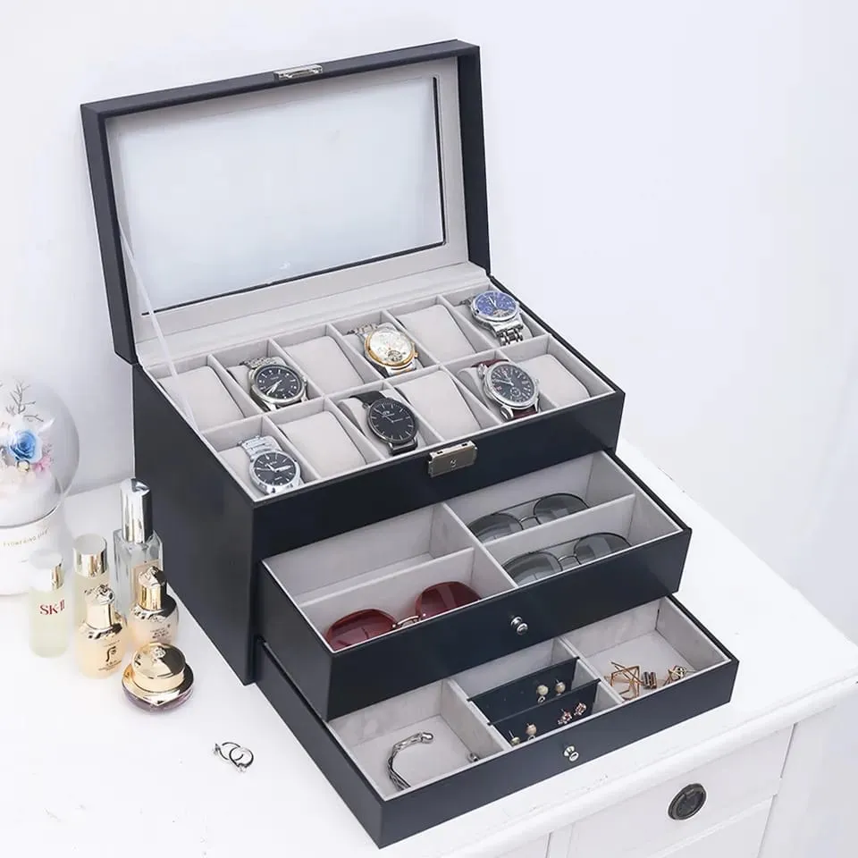 Watch and Jewellery organzier in best quality leather material.