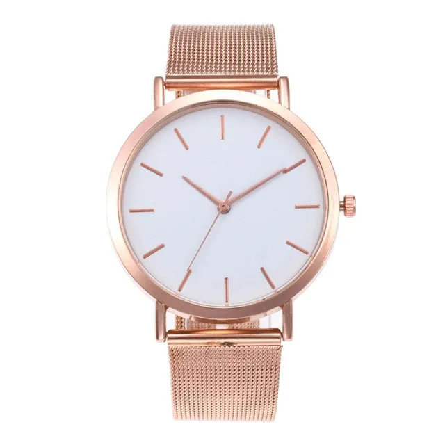 Watches Rose Gold Simple Fashion  Women Wrist Watch Luxury Ladies Watch Women