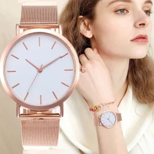 Watches Rose Gold Simple Fashion  Women Wrist Watch Luxury Ladies Watch Women