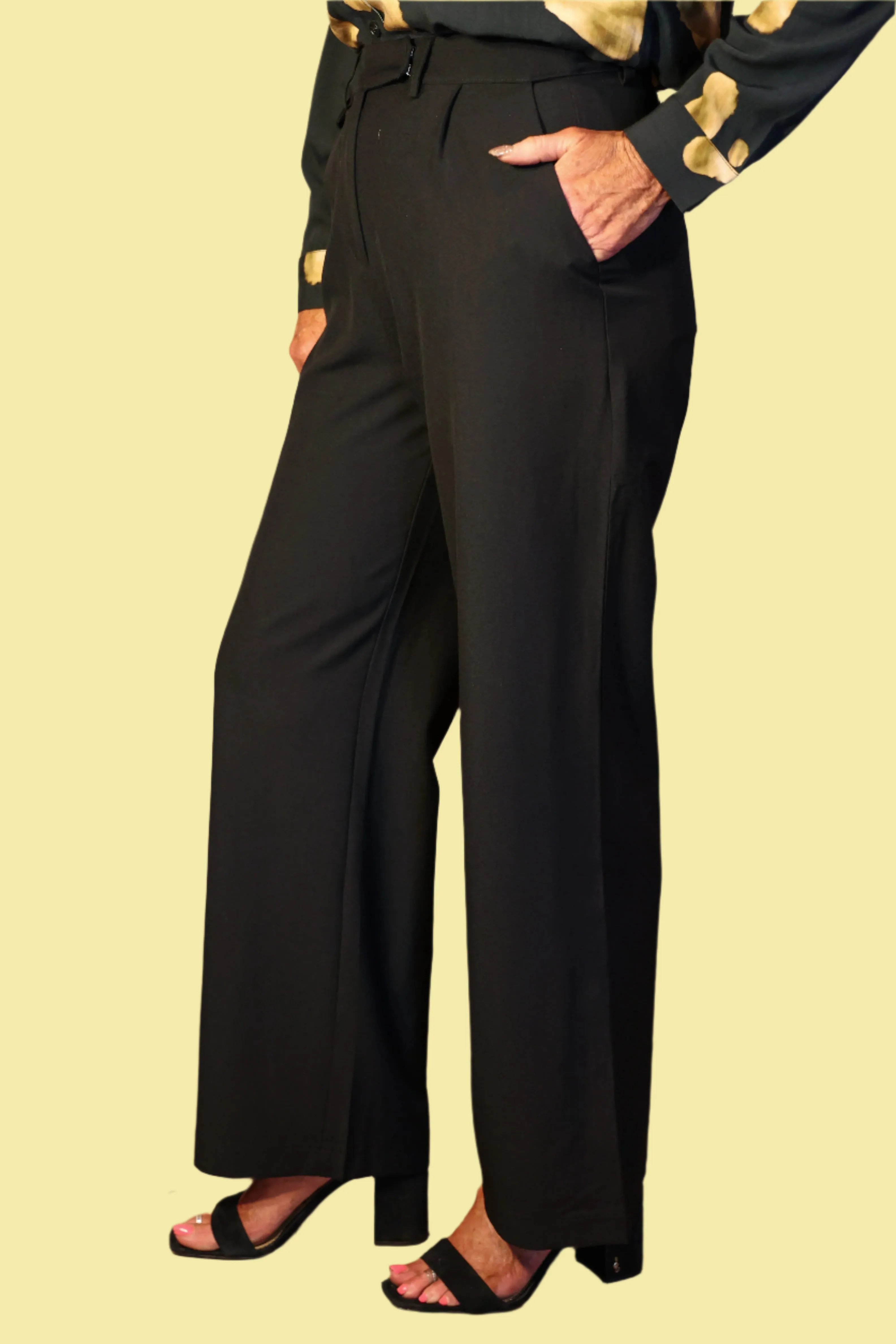Wild Pony Black Crepe Trousers