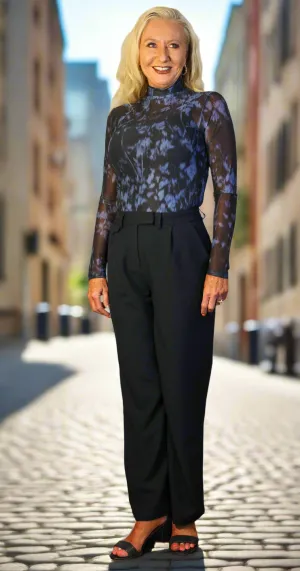 Wild Pony Navy Crepe Trouser