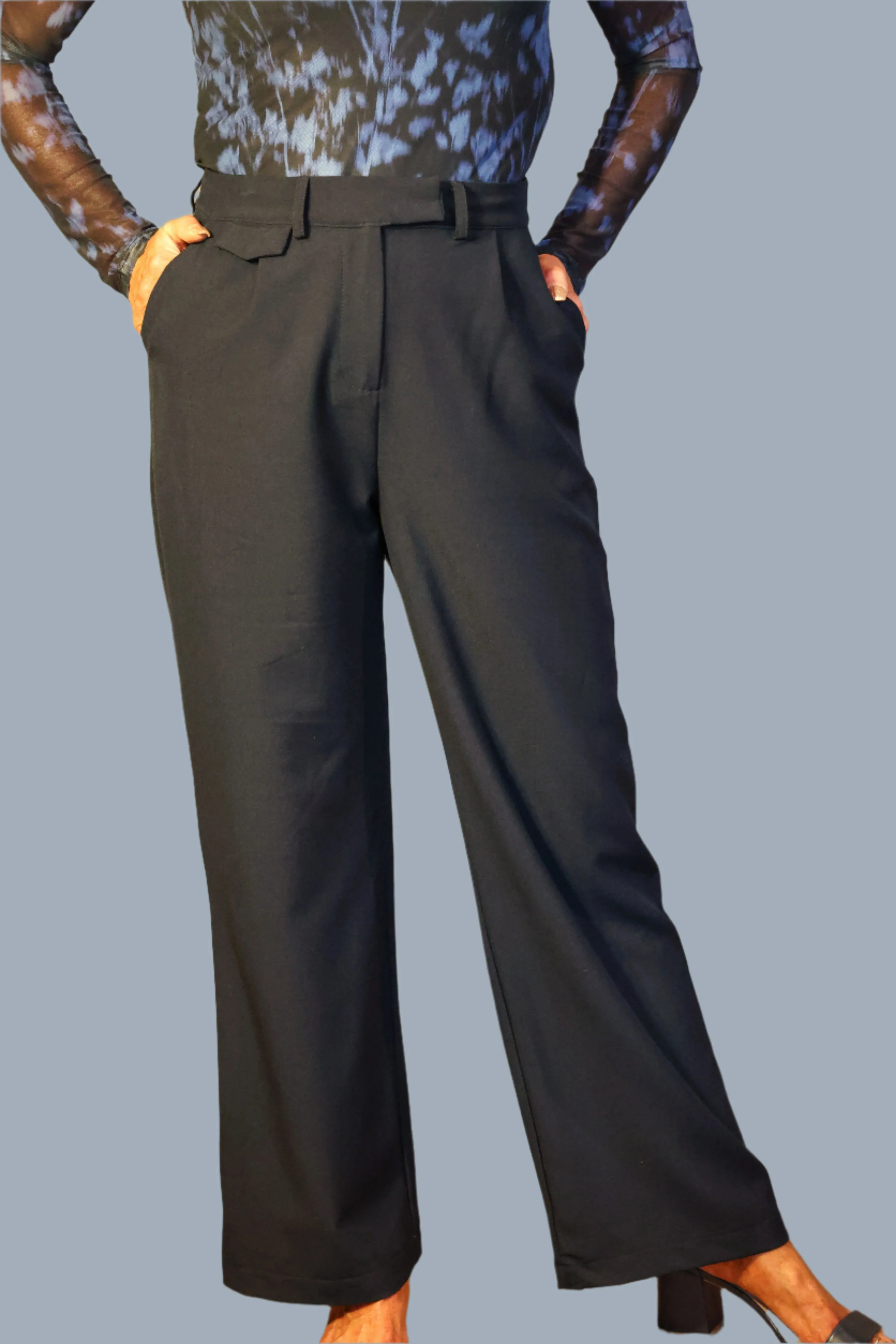 Wild Pony Navy Crepe Trouser