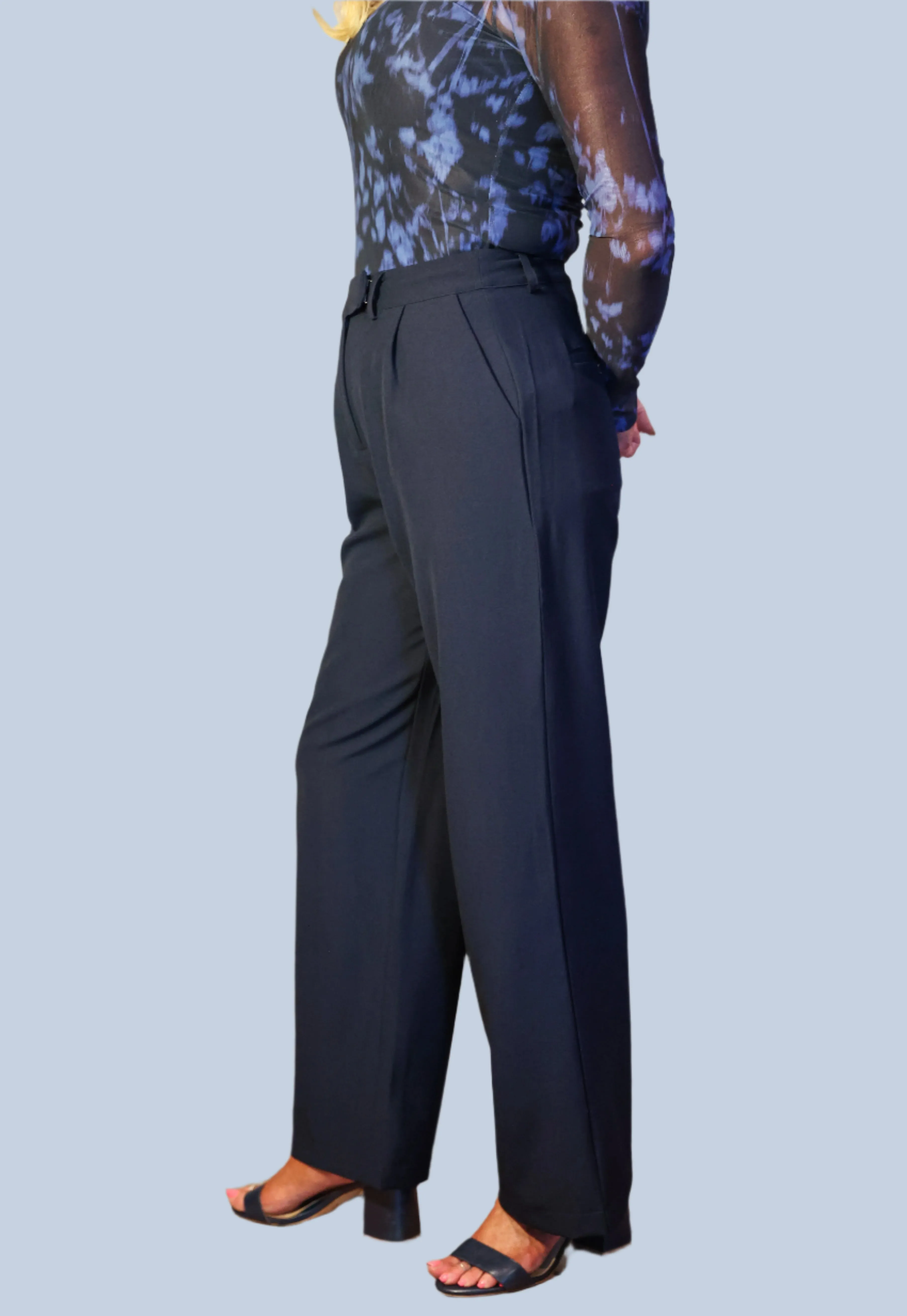 Wild Pony Navy Crepe Trouser