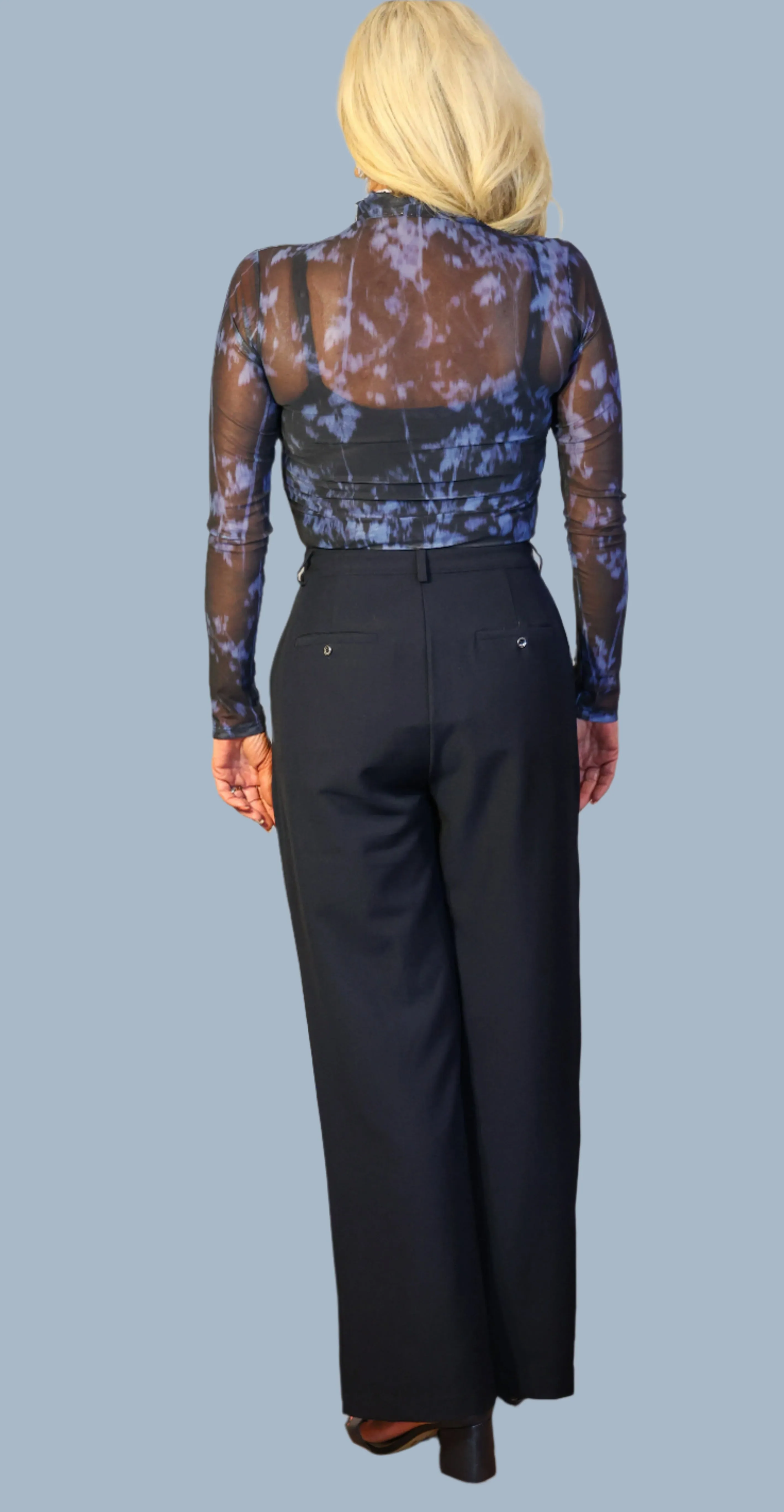 Wild Pony Navy Crepe Trouser