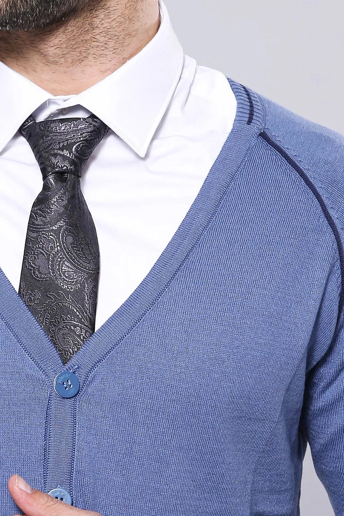 WSS Blue Cotton Knitwear  - Singen