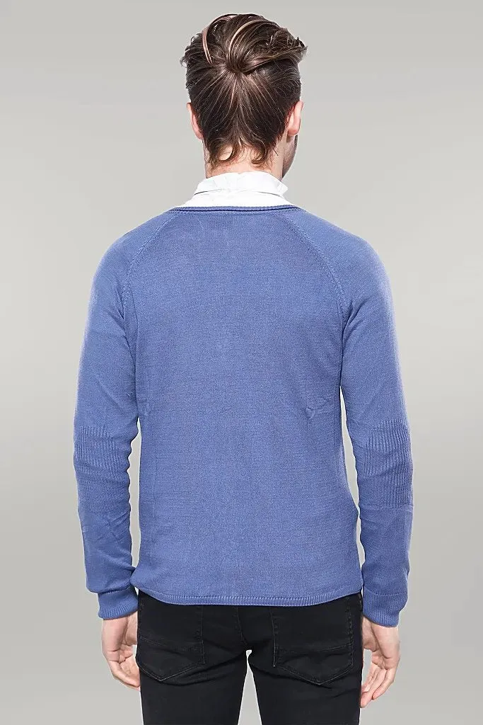 WSS Blue Cotton Knitwear  - Singen