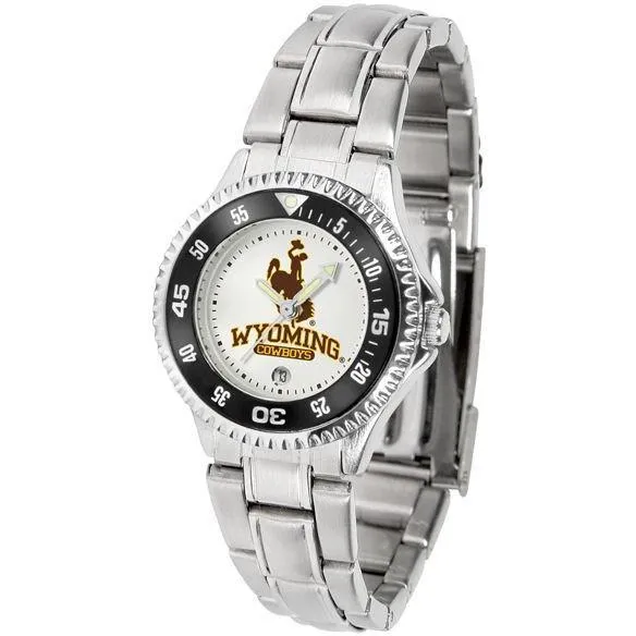 Wyoming Cowboys Ladies Competitor Steel Band Watch