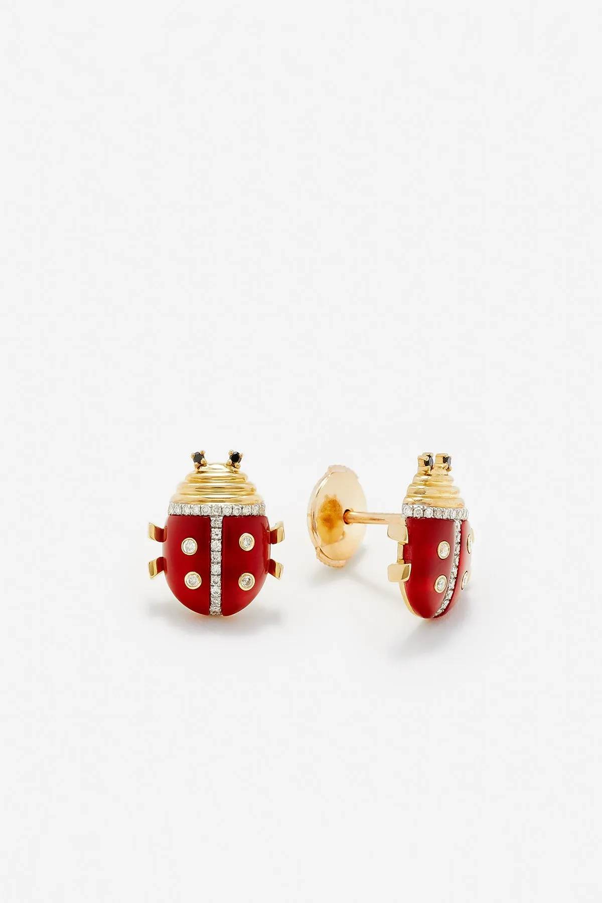 YVONNE LÉON | DIAMOND LADYBUG EARRINGS